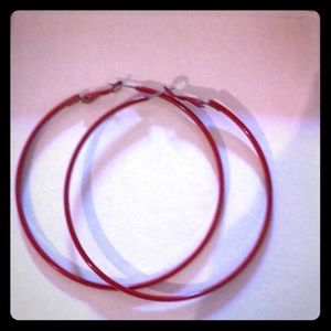 RED HOOP Earrings 🔥